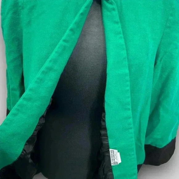 Louben Wool Jacket Vintage Canada Made Green Black Trim Shoulder Pads Retro - Picture 8 of 12
